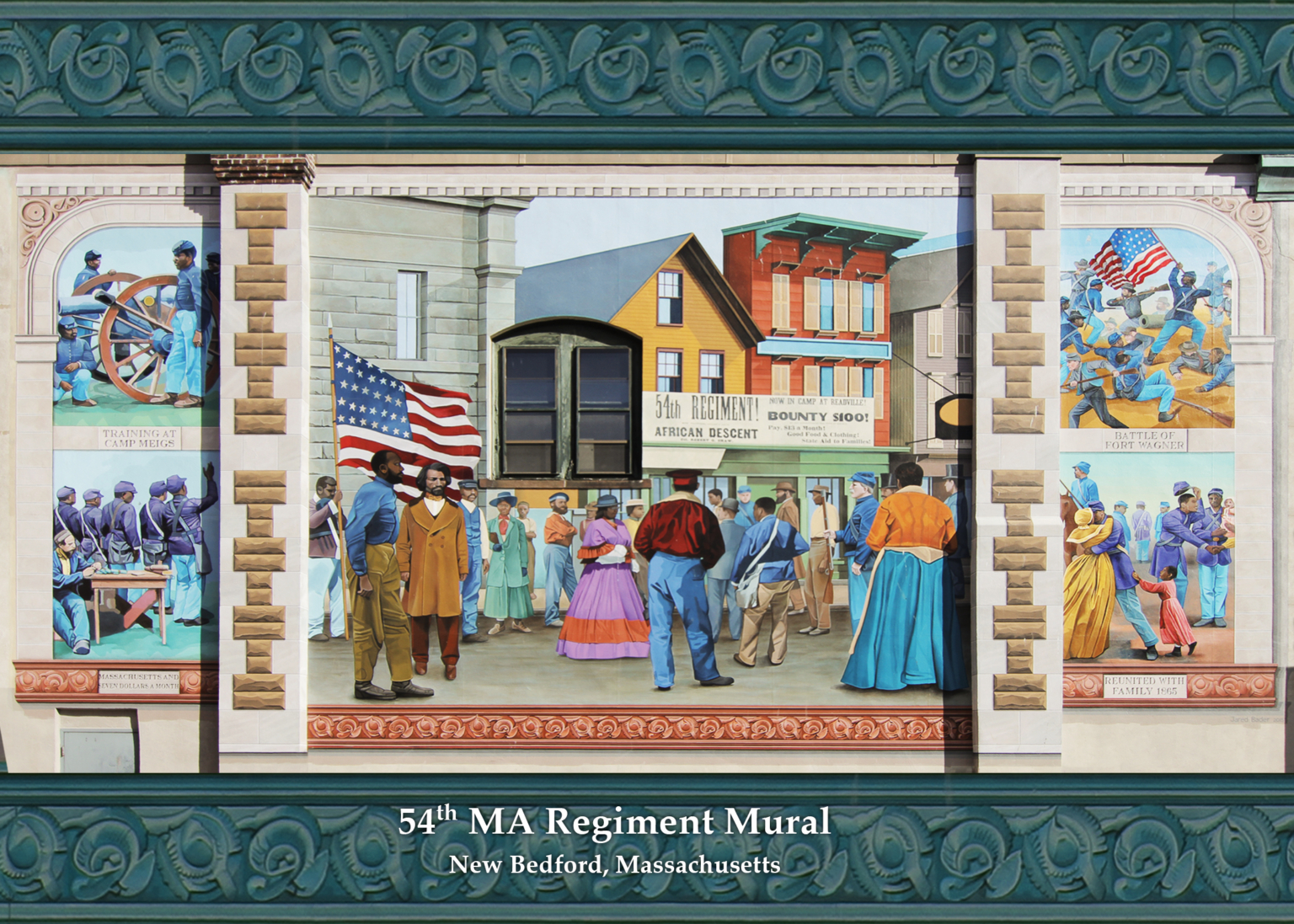 The 54th Ma Regiment Mural Nb Historical Society 8965